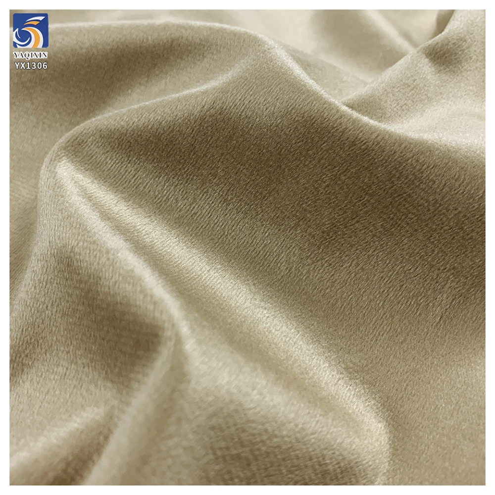 YX1306 95% Polyester 5% Spandex 210gsm Stretch Matte Velvet Fabric Softness and Stretch Velvet Dress Fabric Knitted - 图片 4