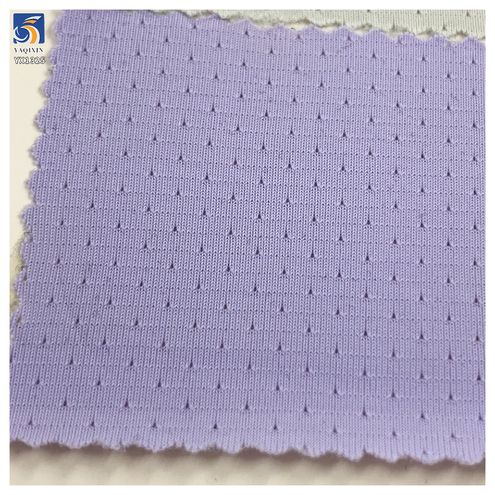 YX1325 165g 88% Nylon 12% Spandex Sports T-Shirt Fabric China Wholesale Nylon/Spandex Stretch Knit Bird Eye Fabric - 图片 5