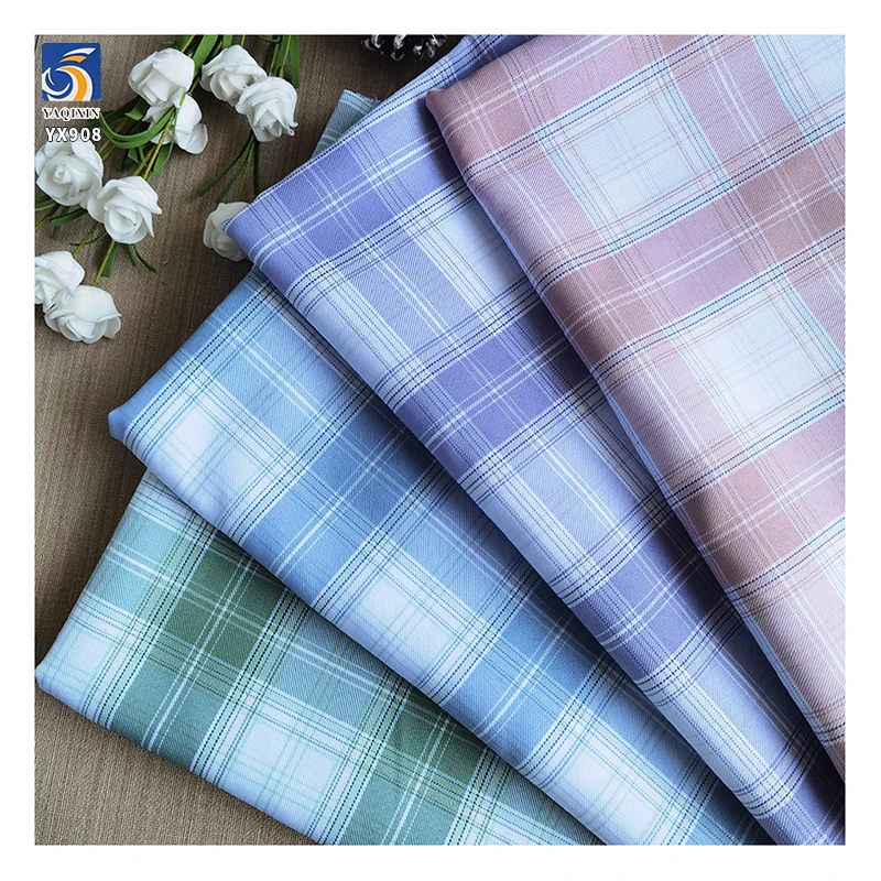 YX908 Wholesale Japanese School Uniform Skirt Fabric 180gsm Polyester Jk Yarn-Dyed Plaid Fabric for Students - 图片 4