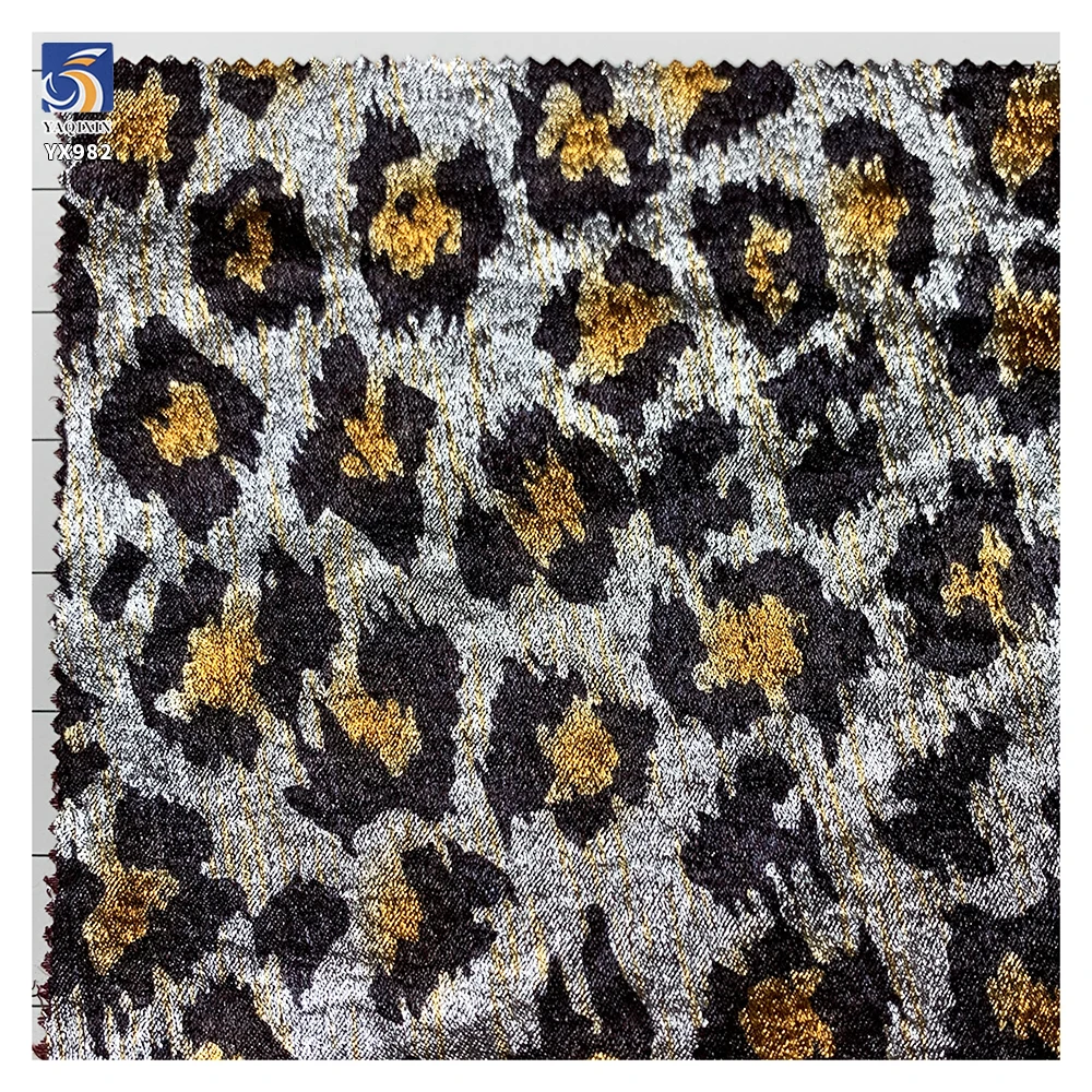 YX982 2026 New Arrivals 105gsm Chiffon Fabric With Two-Tone Leopard Print Fabric Chiffon Customization for Clothing Pants - 图片 3