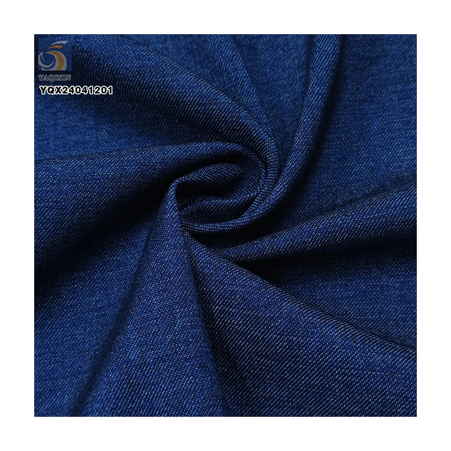 MOQ 5 Meters Wholesale 200gsm Jeans 100% Cotton Denim Washed Fabric 6 OZ Dark Denim Fabric for Sale - 图片 5
