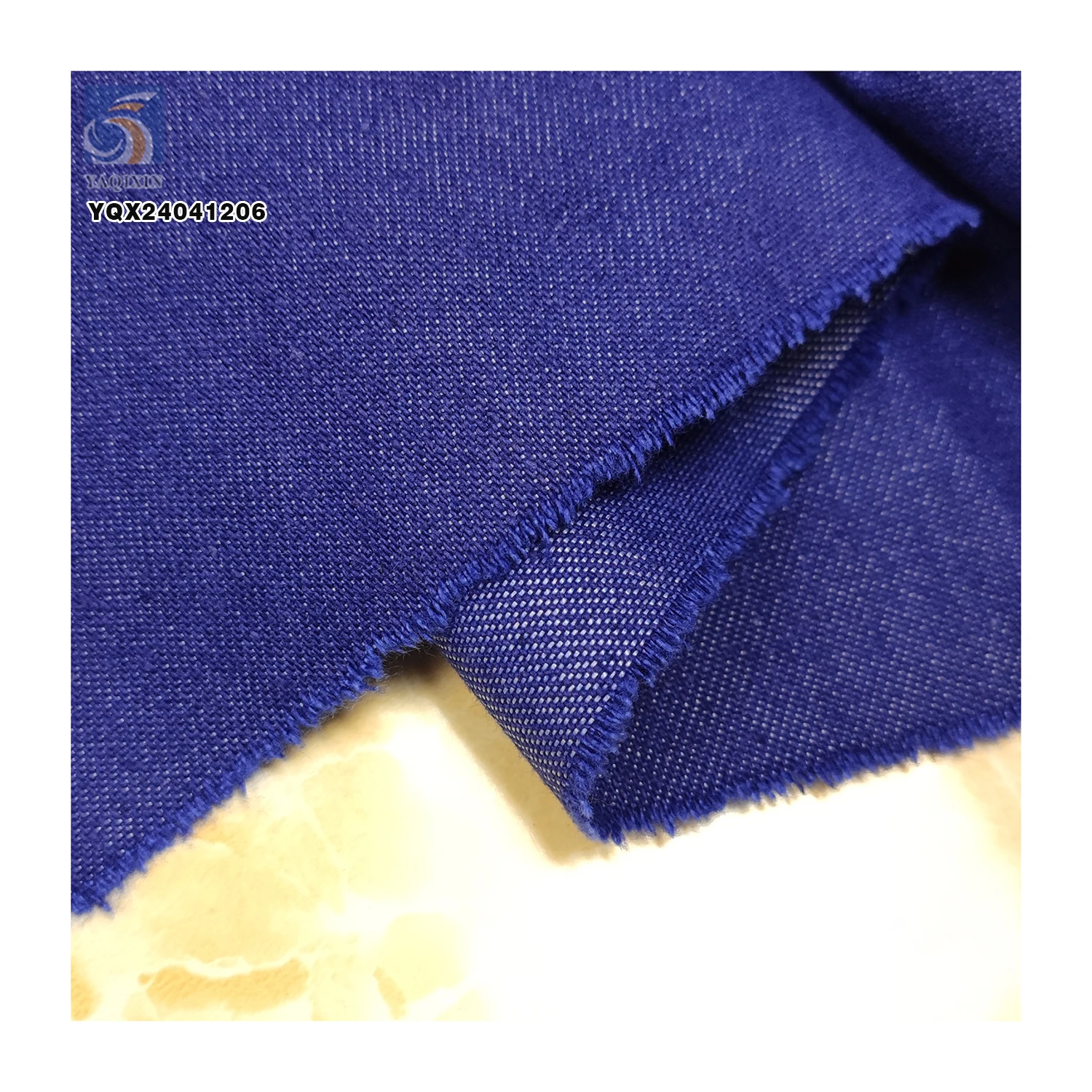 Wholesale Distressed Faded Denim Fabric Breathable Soft 210gsm 80% Cotton 20% Polyester Vintage Denim Jeans Fabric - 图片 4