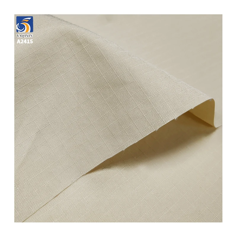 A2415 150g/m² 65% Cotton and 35% Nylon Blend Jacquard 5mm Single-Line Check Sand-Washed Cotton Fabric Jacquard Plaid Pant Fabric - 图片 5