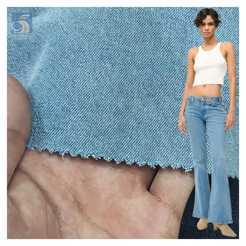 Chinese Manufacturers Custom Material Color Denim Fabric Price Per Meter Pure Cotton Twill Denim Fabric
