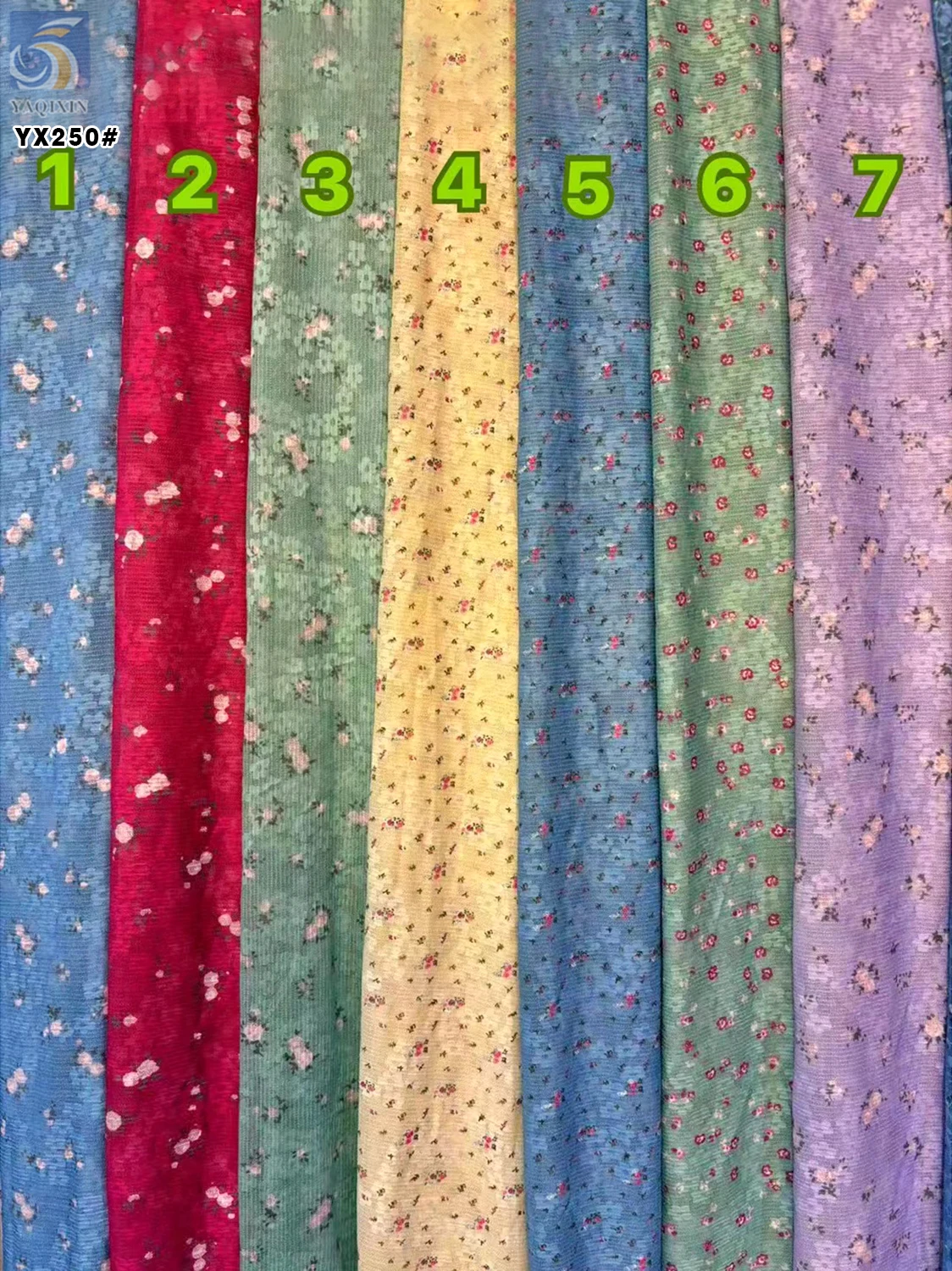 YX250 New Design 2024 92 Polyester 8 Spandex Stretch Mesh Jacquard Lace Digital Printing Lace Fabric - 图片 3