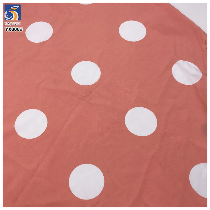YX606 Classic Design 100D 100gsm Polyester 3MM Polka Dot Digital Printed Chiffon Fabric for Women's Long Dress - 图片 6