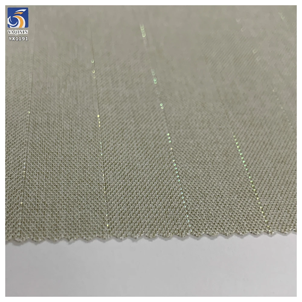 YX1191 210gsm 95% Polyester 5% Spandex Big Herringbone Twill Fabric for Woven Khaki Stretch Pants Jacquard Striped Fabric - 图片 3