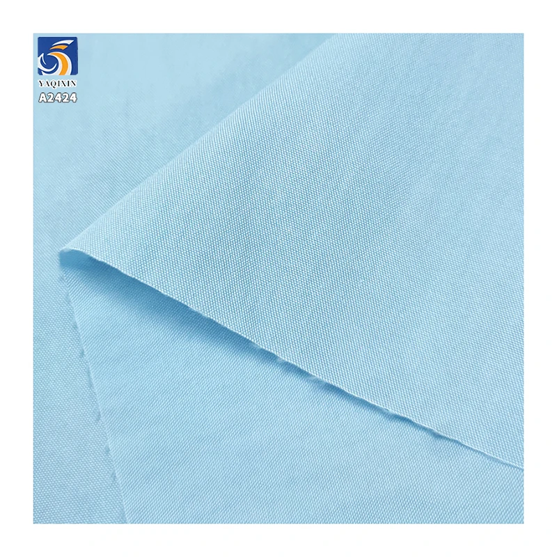 A2424 180g/m² 23% Nylon 77% Viscose Rayon Blended Drape 32s Poplin Fabric for Women's Pants Dresses - 图片 3