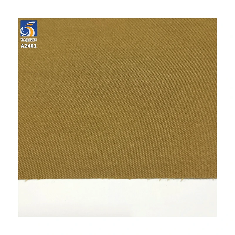 A2401 T400 130gsm Cavalry Twill Cotton Fabric Stretch Wash-Free Cotton Feel Anti-Wrinkle Polyester Cotton Khaki Twill Fabric - 图片 5