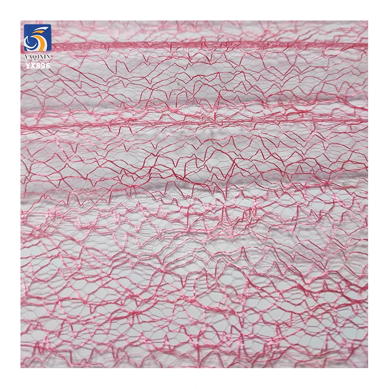 YX896 2026 100% Polyester 300D Mesh Plain Tulle Fabric Knitted Spider Web Mesh Halloween Fabric - 图片 3