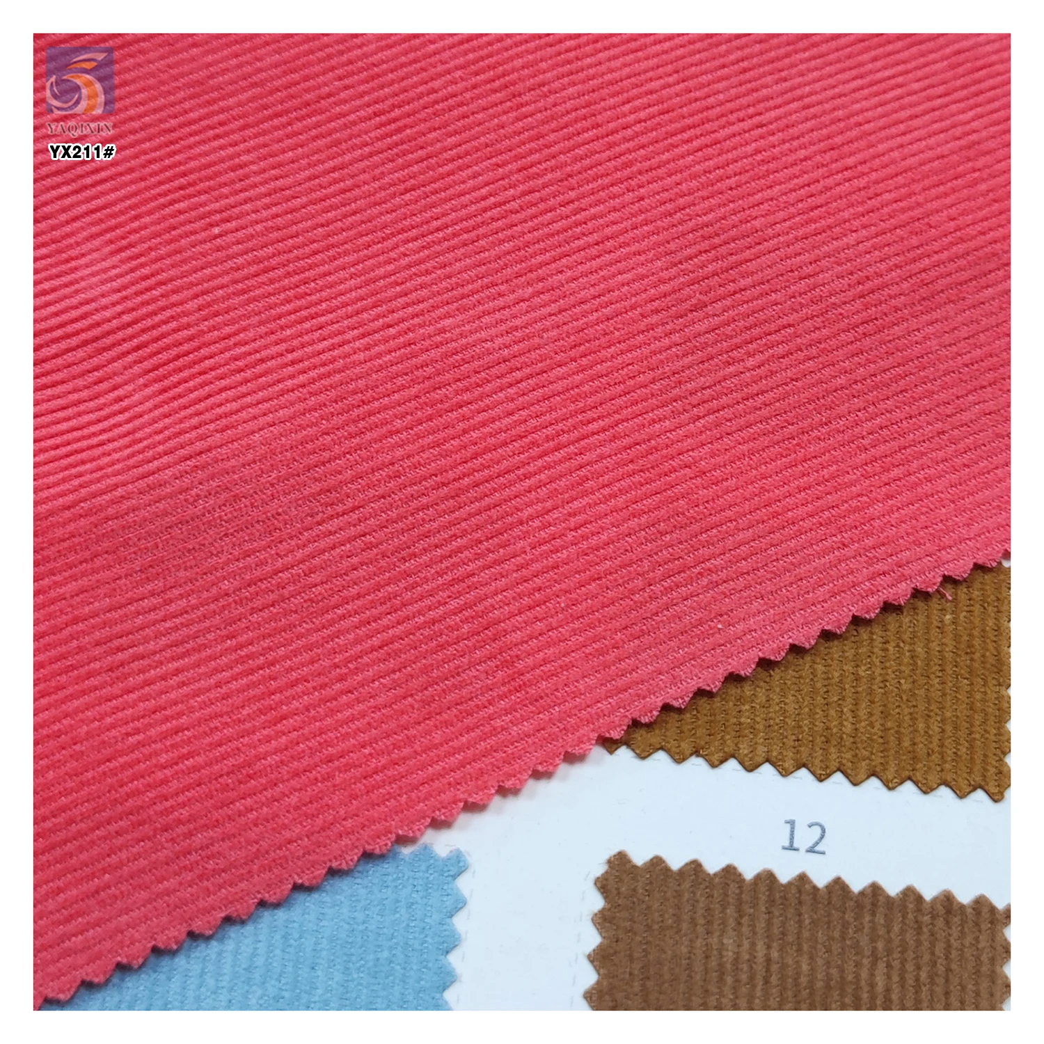 YX211 Wholesale 145gsm 100% Percent Cotton Corduroy Fabric Combed Yarn Woven 21w Dyed Corduroy Fabric for Jacket Pants - 图片 5
