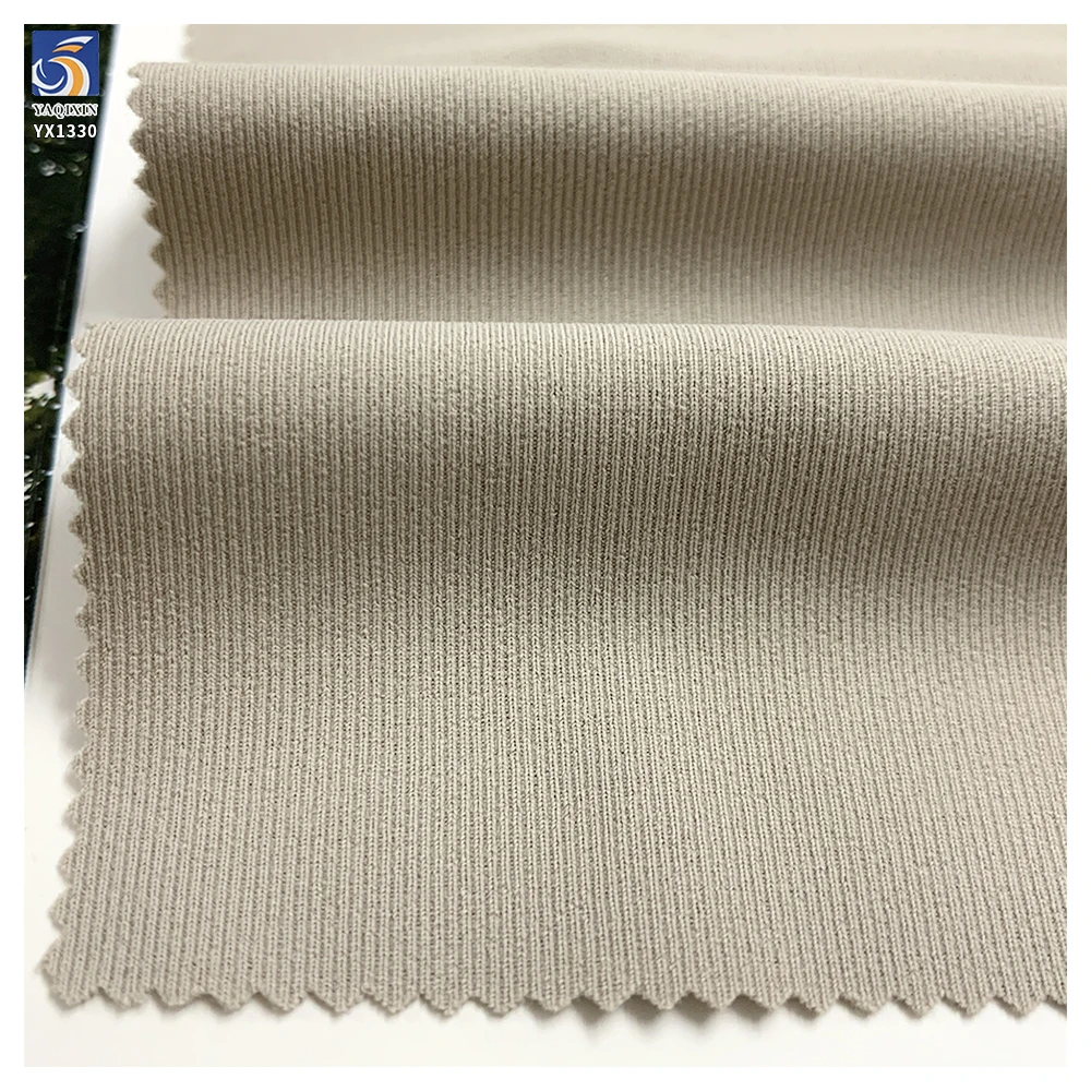 YX1330 Premium Quick-drying Sport Fabrics 170gsm 88% Nylon 12% Spandex Knit Stretch Stripe Outdoor Yoga Fabric for Women - 图片 6