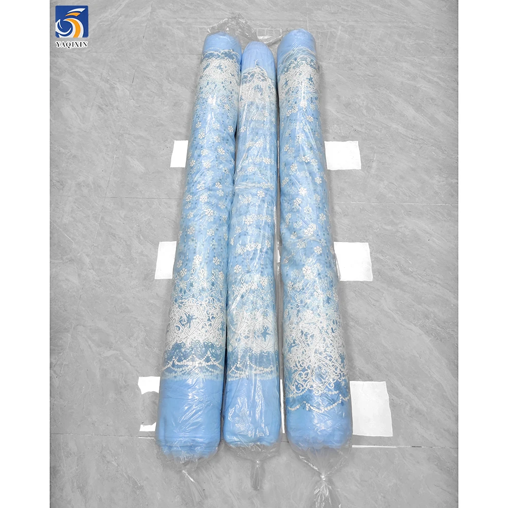 YX967-1 Low MOQ Wholesale Cheap Fabric for Online Sale Bulk Low-Priced and Beautiful Dress Skirt Printed Tulle Mesh Fabric - 图片 6