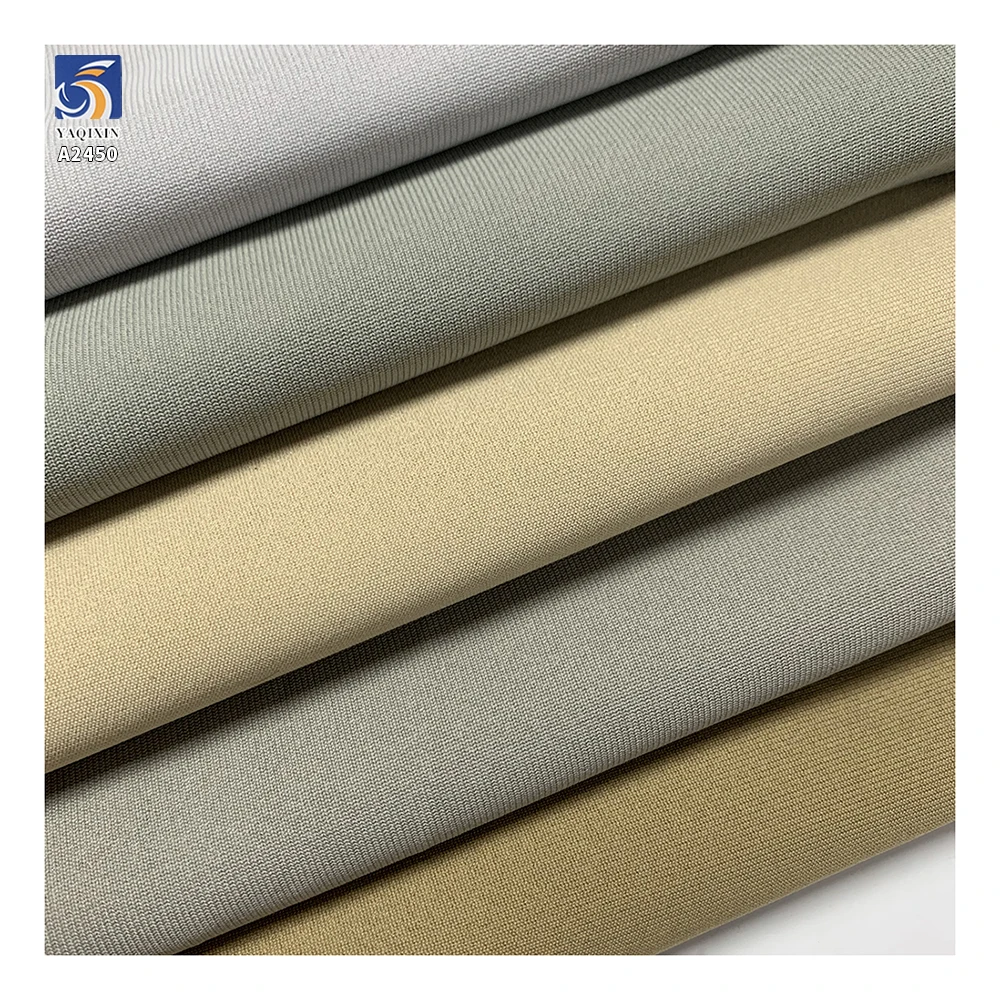 A2450 210gsm Textured Woven Plain Poplin Navy Blue Fabric 47% Polyester 53% Composite Material Stretch Thin Pants Fabric - 图片 3