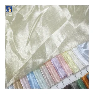 YX897 Wholesale 100% Polyester Glossy Thickened Woven Organza Fabric for Clothing Dance Costumes Minimum Order of 5 Yards