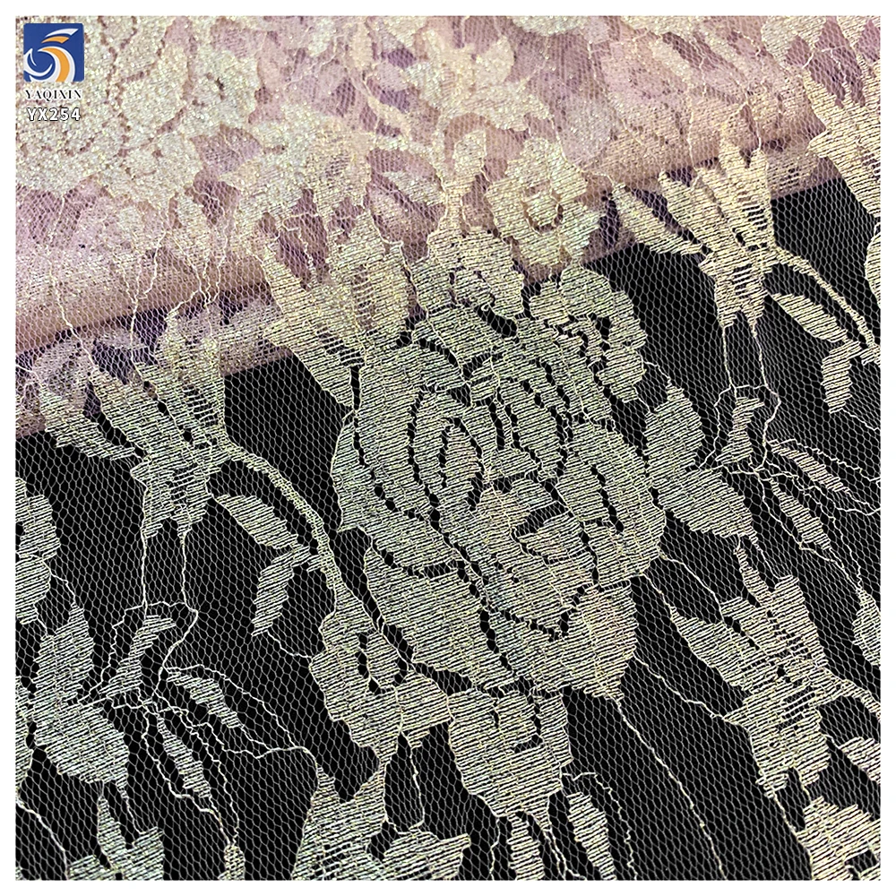 YX254 Wholesale Price Girls Sexy Lace Underwear Fabric Polyester Embroidered Chantilly Lace Fabric French - 图片 4
