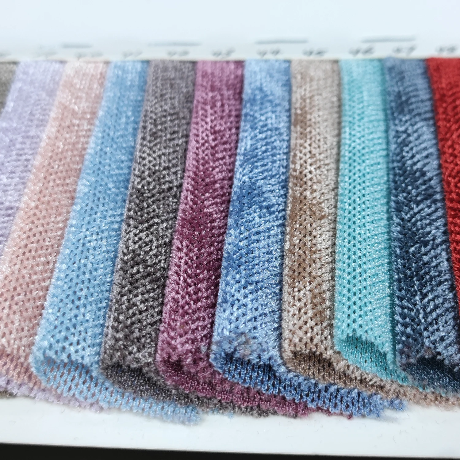 YX292 40D 100gsm 92 Polyester 8 Spandex Stretch Glossy Velvet Mesh Fabric 4 Way Stretch Velvet Net Power Mesh Fabric - 图片 4