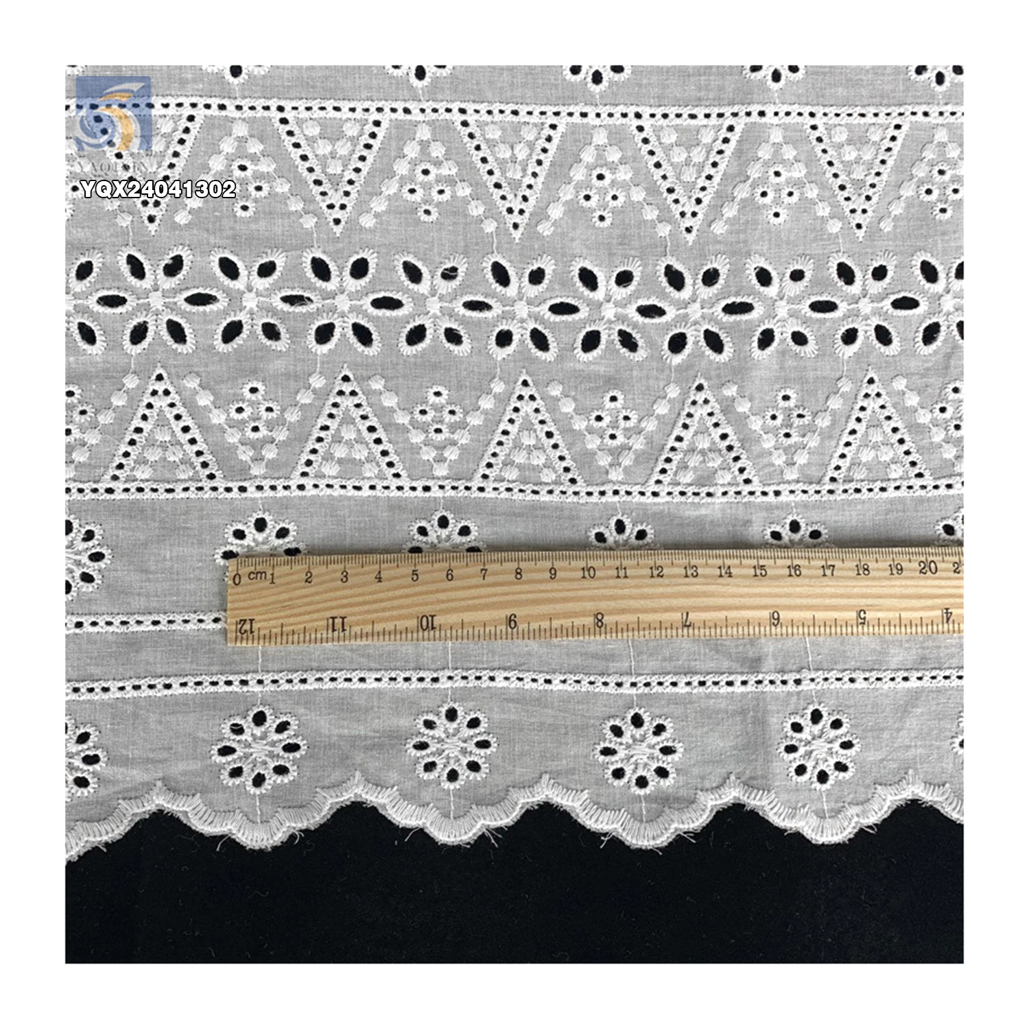 Wholesale Price Cotton Swiss Voile Lace Fabric for Wedding Dresses 100 Cotton Eyelet Embroidered Lace Fabric - 图片 5