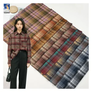 YX1085 180gsm Fashion British Preppy-Style School Uniform JK Fabric TR Polyester/Cotton Plaid Yarn-Dyed Fabrics