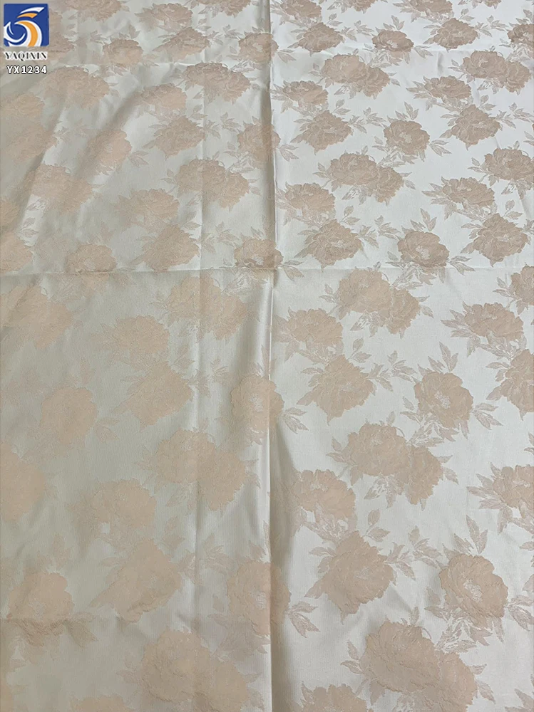 YX1234 Cheap Chinese Brocade Jacquard Fabric Woven Soft 100% Polyester Roses Flowers Brocade Fabric 2026 for Women - 图片 5