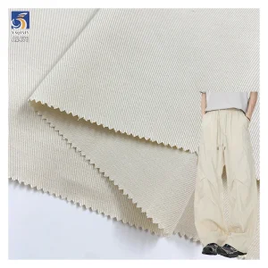 A2478 Cheap 180g/m Twill Sand Washing Fabric Beige Woven 60% Lyocell 40% Cotton Twill Pants Fabric Sales by the Meters
