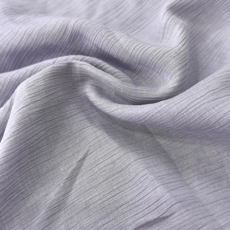 YX845 130gsm High Quality Density 80% Cotton 20% Nylon Soft Thickened Wrinkled Chiffon Fabric Crepe for Clothing - 图片 5