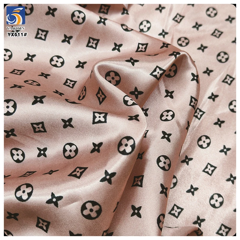 YX611 OEM Customized 100% Polyester Cartoon Fruit Strawberry Pineapple Digital Print Satin Fabric for Girls Dress - 图片 6