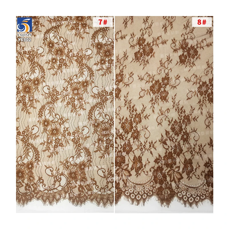 YX902-1 Luxurious and Noble Color Eyelash Lace Fabric Textiles Eyelash Lace Fabric for Lingerie Women High Quality - 图片 3