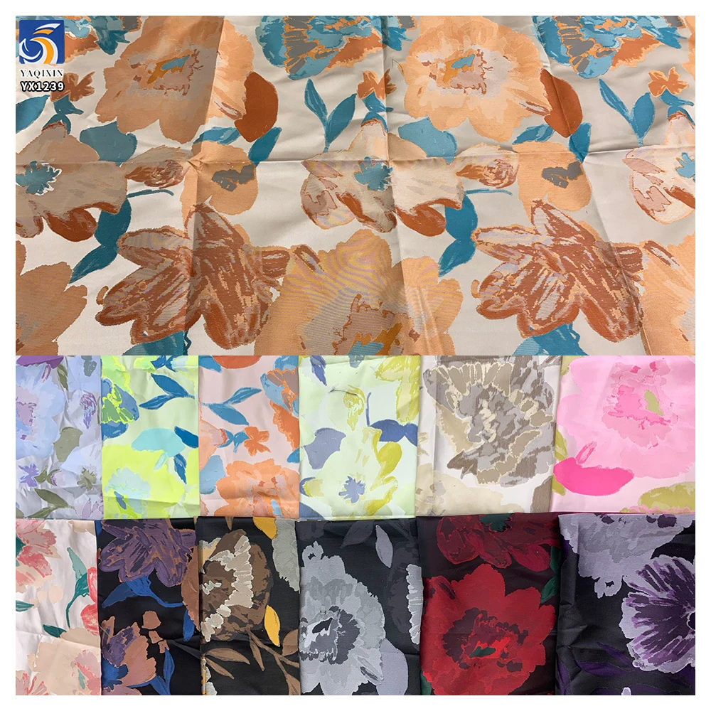 YX1239 High Quality 176gsm 100% Polyester Gold Brocade Textured Jacquard Fabric for Women Garments Brocade Fabric 2026 - 图片 3
