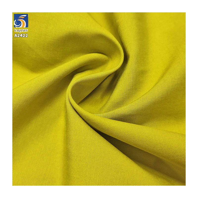 A2422 140g/m² 55% Cotton 45% Lyocell Washed Cotton Plain Poplin Fabric Soft and Skin-Friendly Shirt Dress Fabric - 图片 4