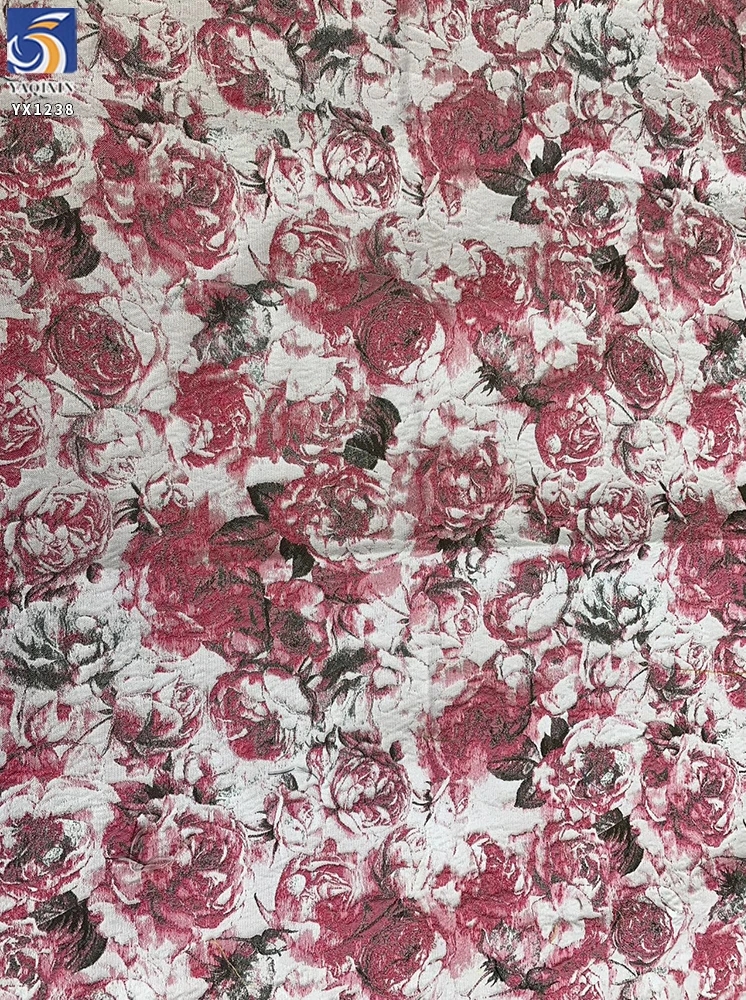 YX1238 Guangzhou China Suppliers Customized Brocade Fabrics Textiles Poly Jacquard Brocade Fabric for Home Textile Dress - 图片 6