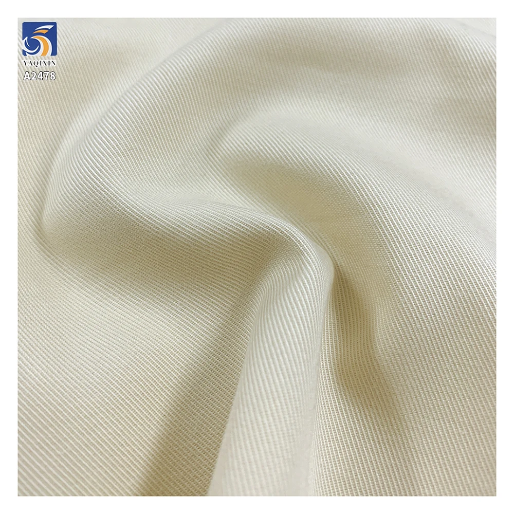 A2478 Cheap 180g/m Twill Sand Washing Fabric Beige Woven 60% Lyocell 40% Cotton Twill Pants Fabric Sales by the Meters - 图片 5