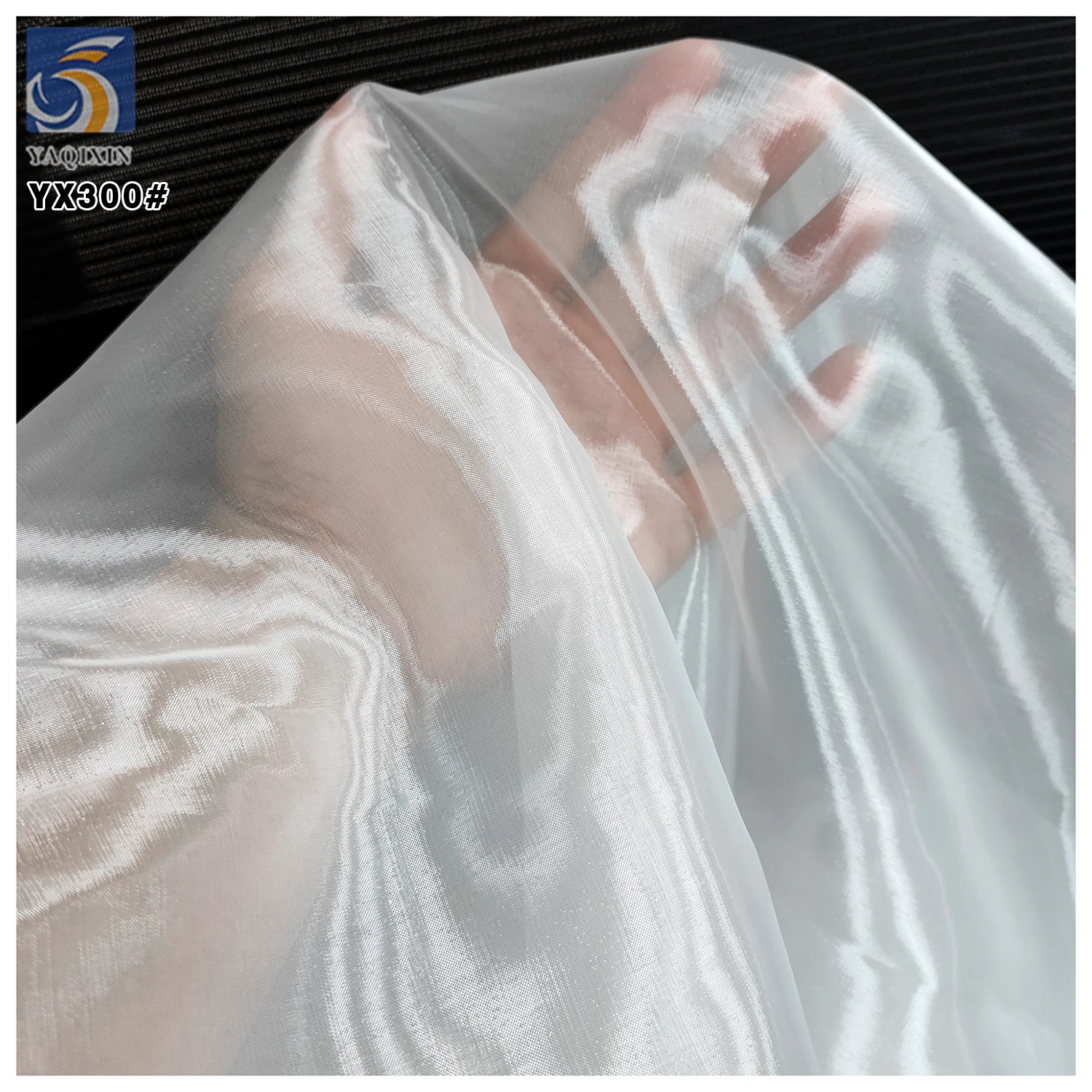 YX300 High-grade 30*60 Organza 38g Glossy Thickened Polyester Shiny Sheer Organza Fabric for Wedding - 图片 4