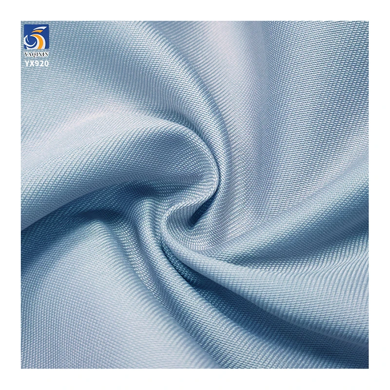 YX920 500D 270gsm Mikado Satin Fabric Online Sales Wholesale Polyester Matte Satin Light Blue Dress Mikado Fabric - 图片 6