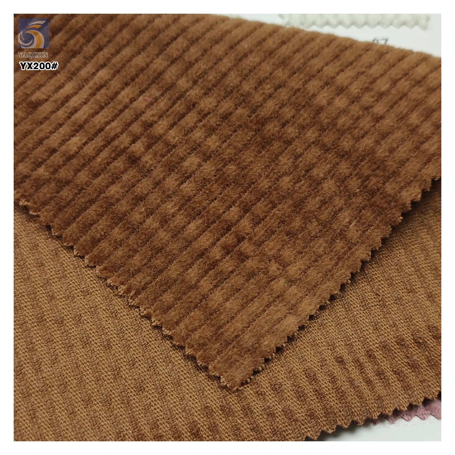 YX200 High Quality 330gsm Heavyweight Thick 8W Corduroy Fabric 97 Cotton 3 Spandex Stretch Corduroy Fabric - 图片 4
