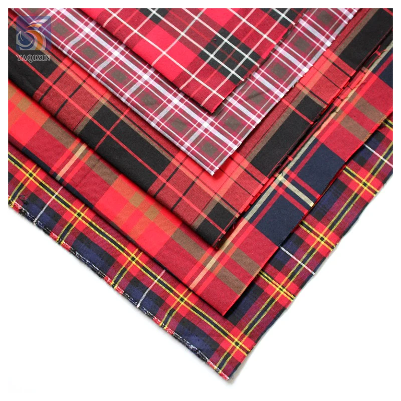 Stock 60 Polyester 40 Cotton Fabric 31888 Standard TC Yarn Dyed Fabric Stock British Dress Scottish Plaid Fabric - 图片 3