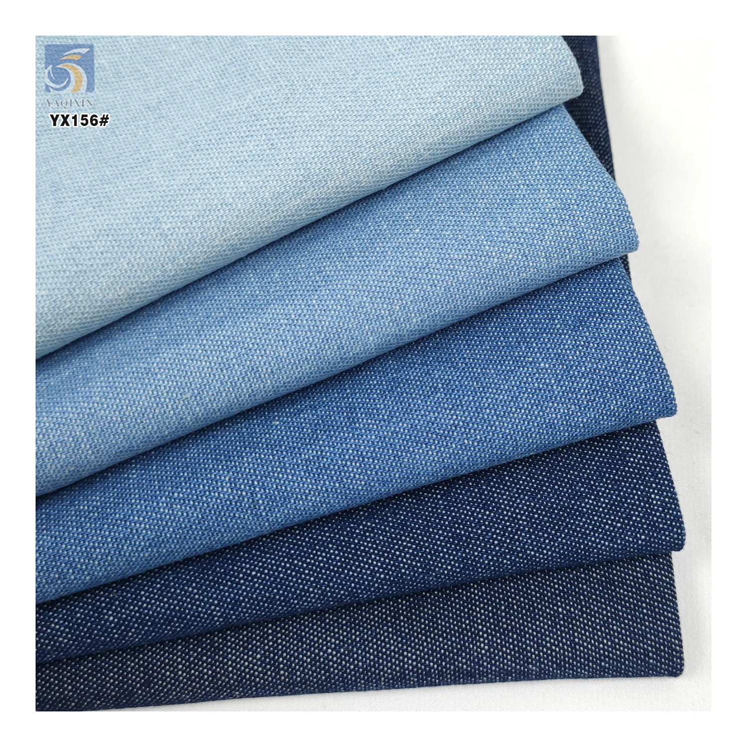 YX156 Good Quality Price 16*16 Washed Dyed Blue 100% Cotton 6 oz Denim Fabric for Jeans Pants - 图片 3