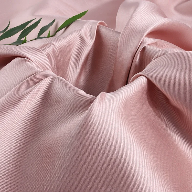 Gacent Free Sample 100% Polyester Woven Fabric Soft Satin ELLEN Mikado Fabric Material Casual Wear Sleepwear Woman's - 图片 5