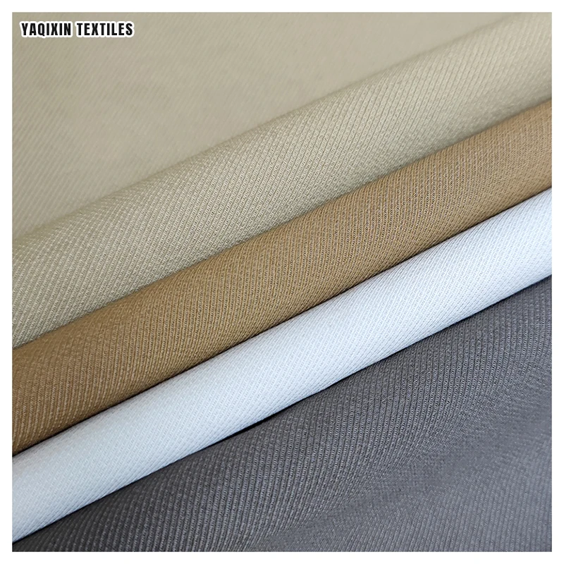 A2266 New Material 53%Cotton 45%Nylon 2%Spandex Double Line Twill Stretch Fabric 250gsm Super Soft Stretch Pants Fabric - 图片 4