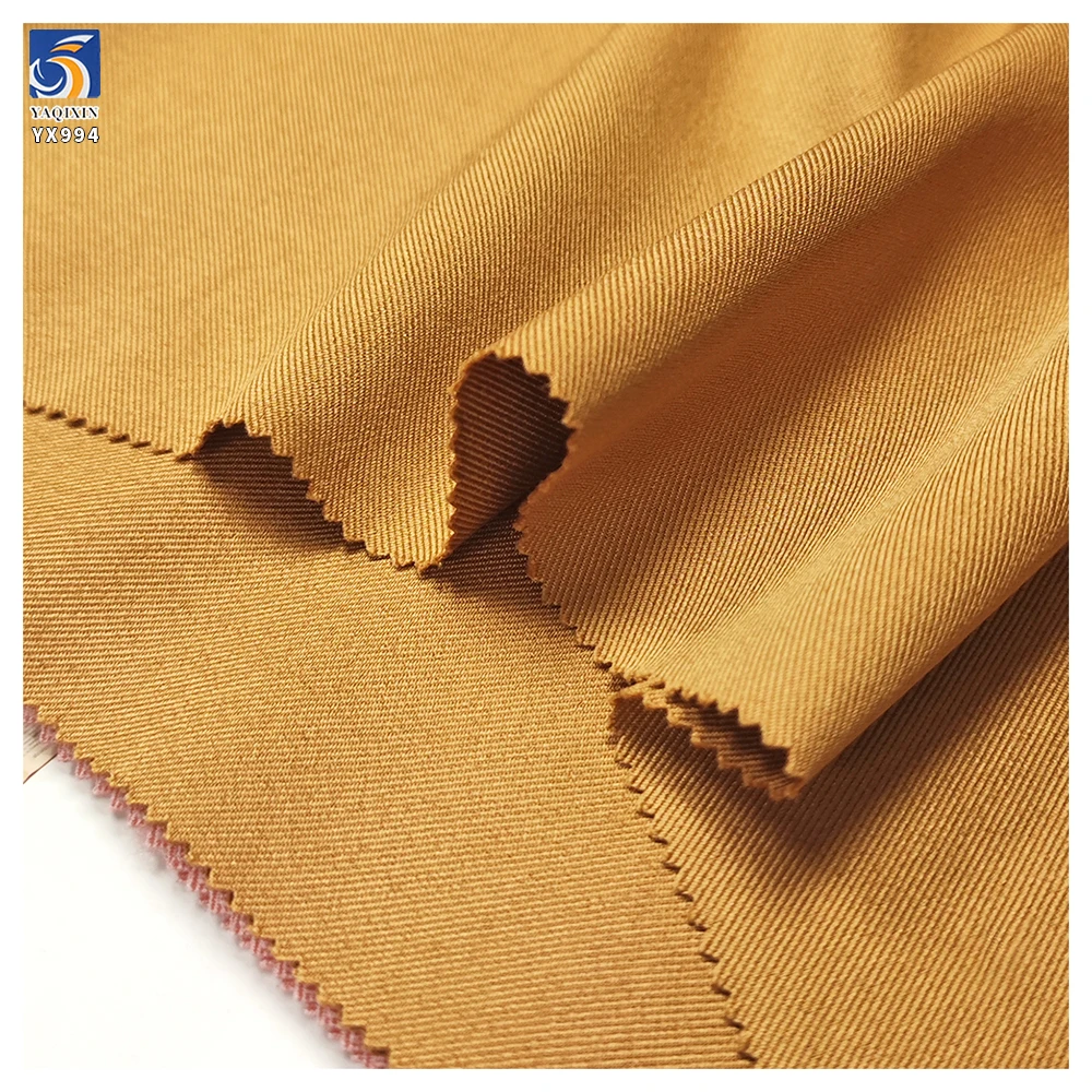 YX994 210g/m² Seoul Twill Fabric 97 Polyester 3 Spandex Stretch Double-Faced Twill Pants Fabric Soft Chiffon Pant Fabrics - 图片 6