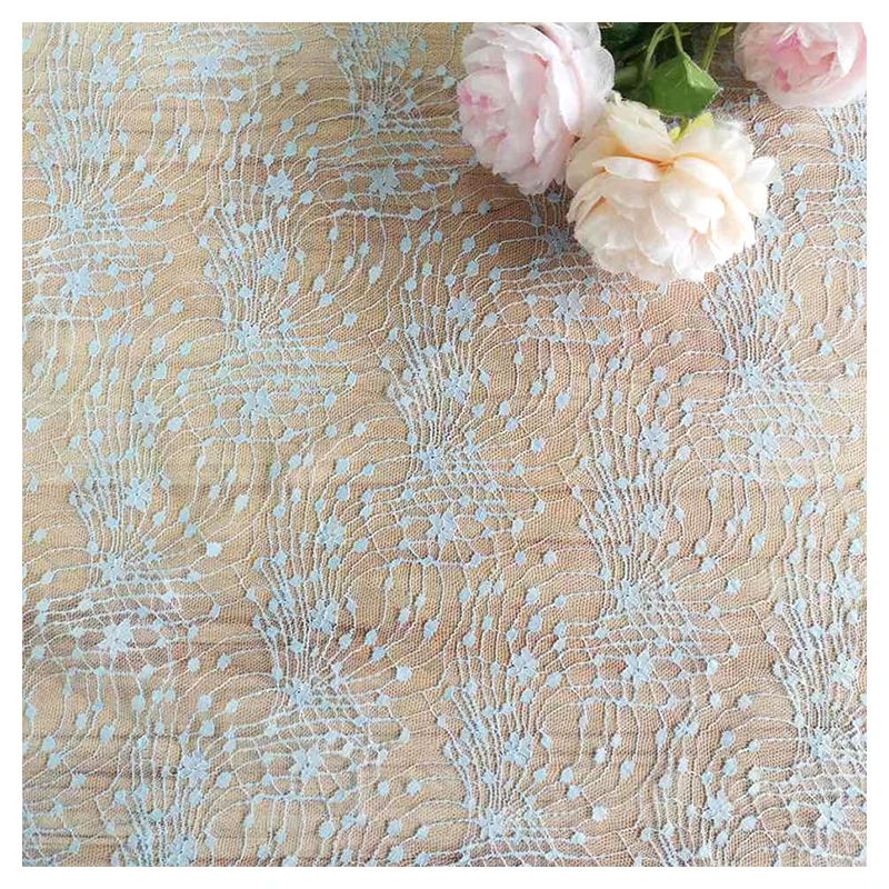 LST16 Manufacturer Good Price Lingerie Lace Fabric Online Colorful European Lace Fabric Jacquard Chantilly Lace Fabric - 图片 4