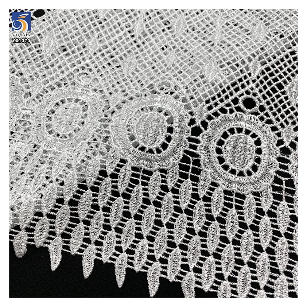YX237 High Quality African 100% Cotton Polish Men Fabric Lace Dry Swiss Voile Lace Fabric Wedding