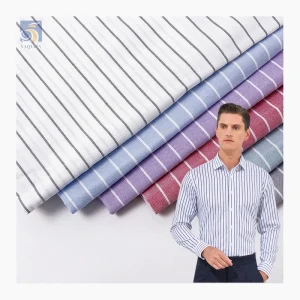YX2741 High Quality 140gsm 40S Combed 100% Cotton Oxford Fabric Striped Oxford Man Shirt Fabric