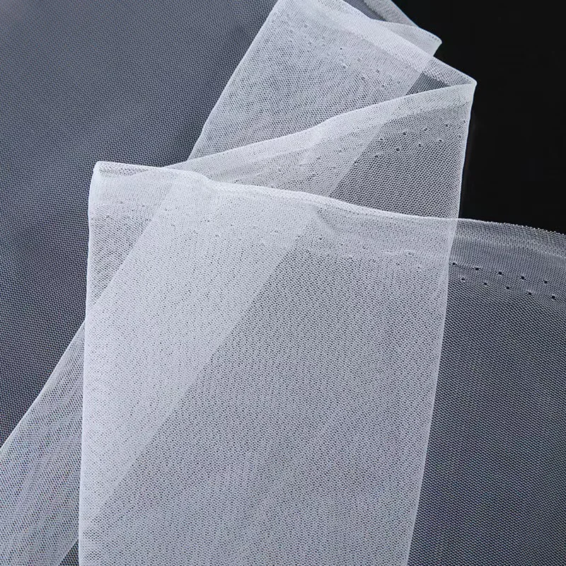 YX853 High Quality 22gsm Nylon Mesh Fabric Knit Plain Thickened Tulle Skirt Stage Costume Fabric for Women's Dress - 图片 4
