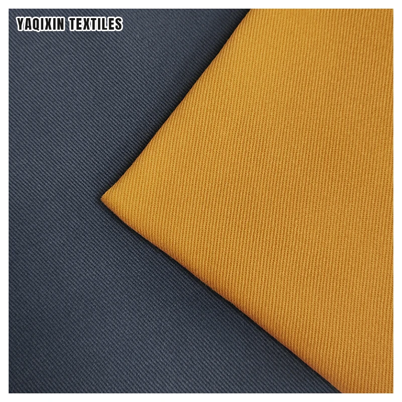 A2220 Solid 360gsm Heavyweight Drill Twill Cotton Fabric Cotton Spandex Stretch Twill Pants Fabric - 图片 6