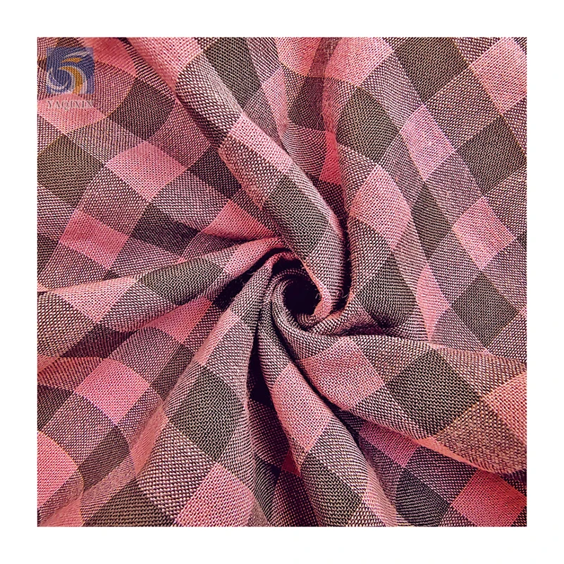 YX2740 High Quality Tear-Resistant 50 Polyester 50 Cotton Fabric Blend Yarn Dyed Checkered Square Fabric for Dress - 图片 5