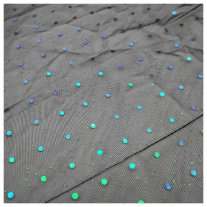 Guangzhou Supplier Free Sample Sparkle Sequins Tulle Textile Children's Skirt Fashion Fabric