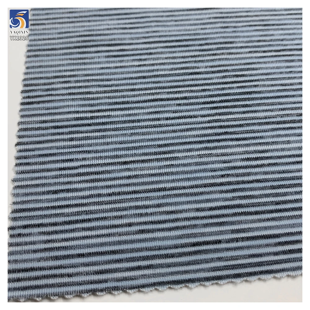 YX1328 85% Nylon 15% Spandex Casual Style Nylon and Spandex Knit Three-color Striped Fabric High-Elastic Sportswear - 图片 2