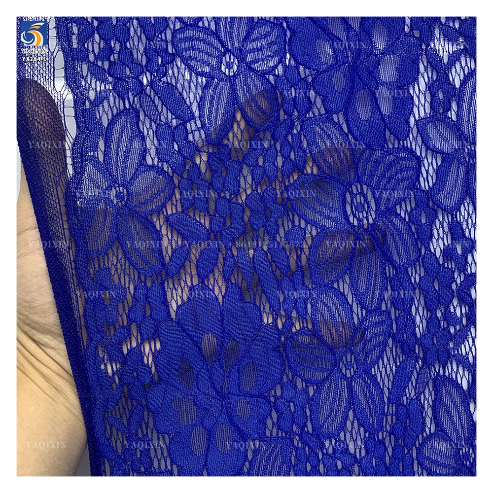 YX284 New Fashion Beautiful Hollow Dress 90 Nylon 10 Spandex Elastic Stretch Lace Fabric for Lingerie - 图片 6