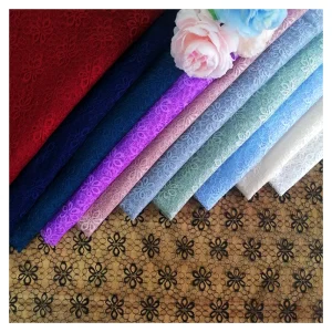 LST27 Hot Selling Beautiful Polyester Chantilly Lace Fabric Jacquard Multicolor Lingerie Fabric With Wholesale Price